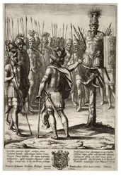 Énée érige un trophée des armes de Mézence. État 2